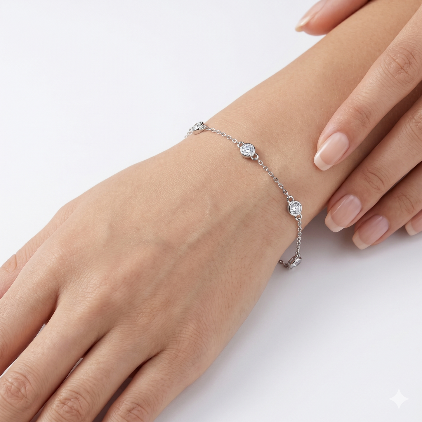 Luvia Seven-Stone Moissanite Station Bracelet